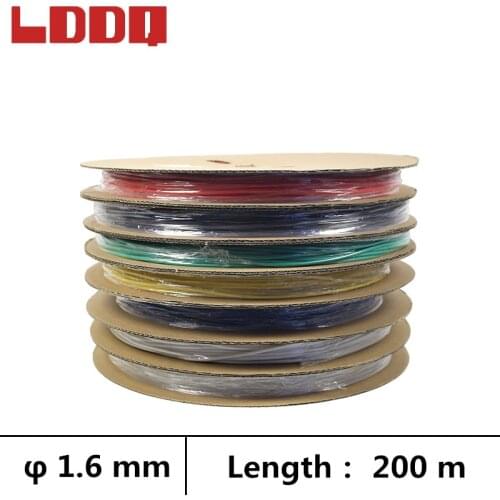 LDDQ 200m 3:1 Heat shrink tube adhesive with glue 1.6mm Cable sleeve shrinkable tubing gaine thermo termoretractil Seven colors