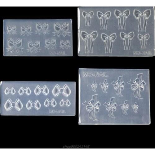 Handmade Super Mini Bowtie Ribbon Silicone Resin Mold Small Bowknot Nail Art Decor Resin Casting Mold Art Craft Jy6 21 Dropship