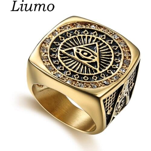 Liumo Gold Rings For Men
