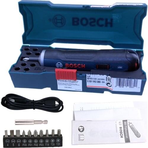 BOSCH GO 3.6V Mini Cordless Screwdriver Electrical-screwdriver Rechargeable Cordless Power Drill Electrical Screwdriver Set