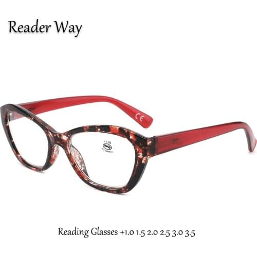 Fashion Color Womens Reading Glasses Spring Hinge Cat Eye Frame Lightweight Lady Presbyopic Eyeglasses 1.0 1.5 2.0 2.5 3.0 3.5