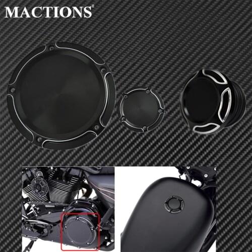 Motorcycle Right-hand Thread Fuel Gas Tank Vented Decorative Oil Cap&Derby Cover Timer Cover For Harley Touring FLH Dyna Softail