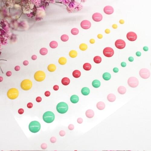1 Sheet Scrapbook Sprinkles Enamel Dots DIY Crafts Office School Resin Sticker Card Making Self Adhesive Photo Album Decor