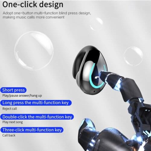 Ring-clip Ear Design Single Bluetooth-compatible Earphone Wireless Headset In Ear Earpiece For Iphone Samsung Xiaomi Huawei