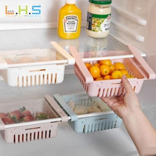 New refrigerator fresh storage rack retractable drawer type refrigerator storage box
