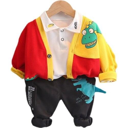 New Autumn Baby Girls Clothes Suit Fashion Children Boys Jacket T-Shirt Pants 3Pcs/Sets Toddler Casual Clothing Kids Tracksuits