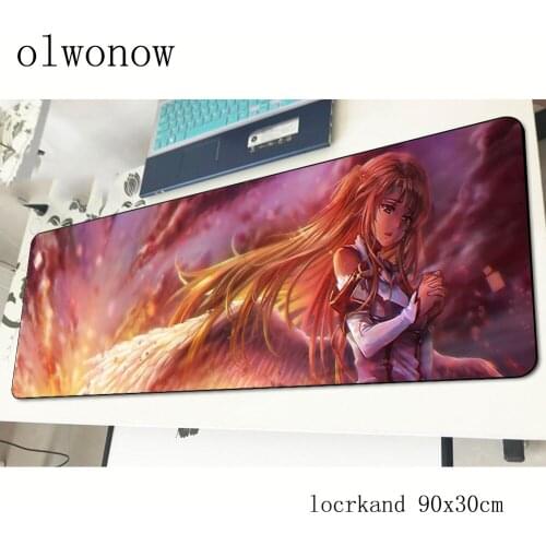Sword Art Online mouse pad 900x300x3mm HD print mousepads best gaming mousepad gamer High quality mouse pads keyboard pc pad