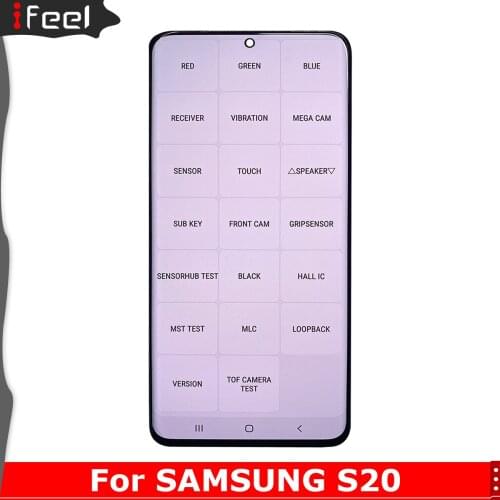 Original Super AAA++ LCD For Samsung S20 LCD G980 LCD S20 Ultra LCD Display Touch Screen Digitizer Replacement Repair 100% Test