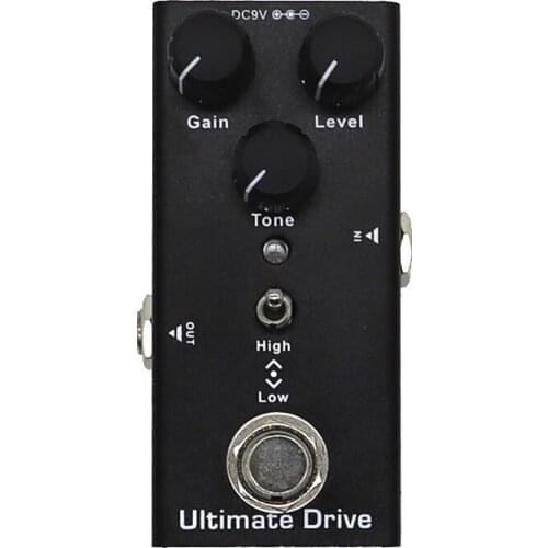 Guitar Effects Pedal Distortion Ultimate Drive Gain Level Tone High Low DC 9V Power Supply Guitar Bass Instruments Accessories
