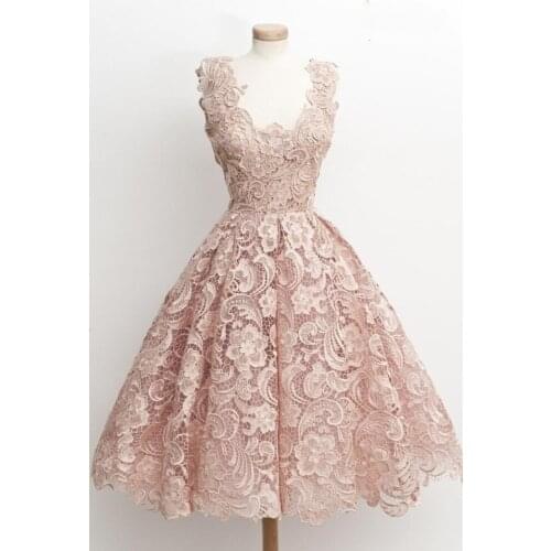 Dresses From Graduation Sweety Pink Square Lace Prom Dresses Sleeveless Homecoming Dresses Dresses Dressed