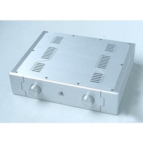 BZ4310D Silver Power Amplifier All Aluminum Chassis / Audio Amp Enclosure / Pre-Amp Box DIY Case 430MM*105MM*340MM