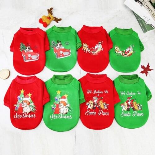 Christmas Dog Clothes Dog Cat Sweater Cute Dog Pattern Pet Hoodie Christmas Gift Cat Sweater