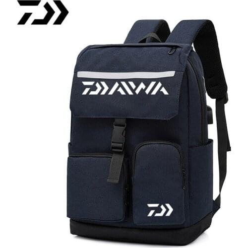 2021 New Daiwa Backpack Mens Travel Computer Large-capacity Business Outdoor Multi-function Travel Backpack Canvas Fishing Bag