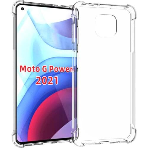 Crystal Clear Reinforced Corners TPU Shock Absorption and Anti-Scratch Cover case for Motorola Moto G Power 2021