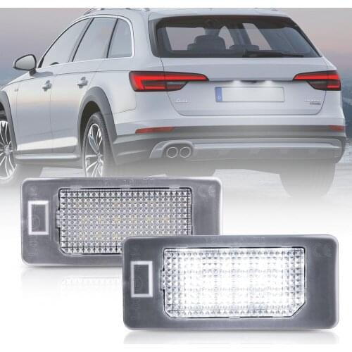 2PCS Canbus LED License Number Plate Light for Audi A1 A3 A4/S4 A5/S5 Coupe & Sportback 2007-2016 A6 A7 Q3 Q5 IT(8J) 2007-2014