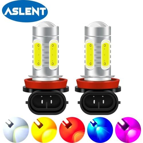 2pcs H8 H11 LED H1 H3 H7 H4 HB3 9005 HB4 9006 H16 jp PSX24W 880 881 LED Fog Light Bulb Driving Running Lamp White/ Yellow 12-24