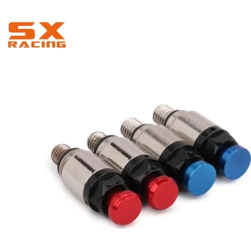 Motorcycle CNC M5 0.8MM Deflation Fork Bleeder Air Valve Screw For HONDA YAMAHA KAWASAKI YZF YZ RMZ DRZ RM CRF CR KX KXF KLX