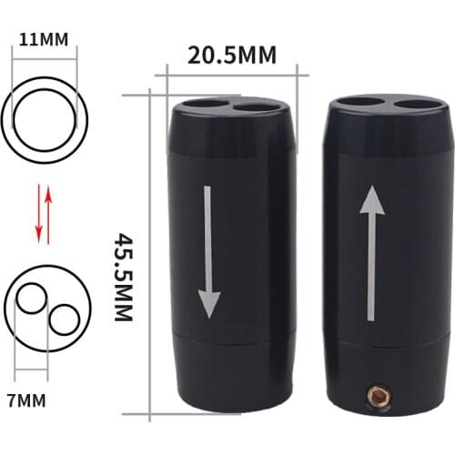 Xangsane aluminum alloy 4pcs 11mm 7mm one point two splitter speaker cable HiFi audio split ring cable accessories