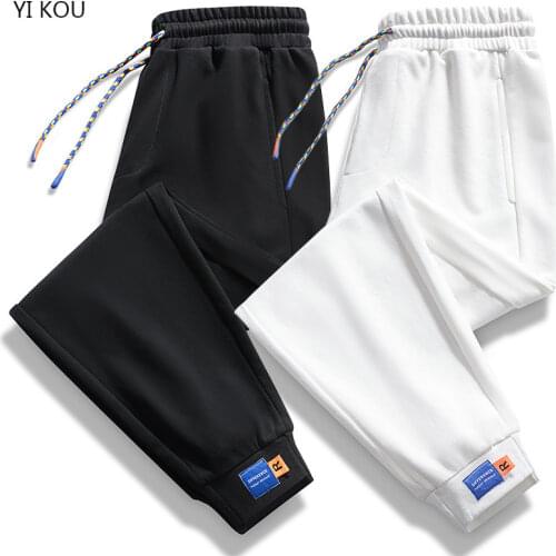 YIKUO Men's Knitted Trousers