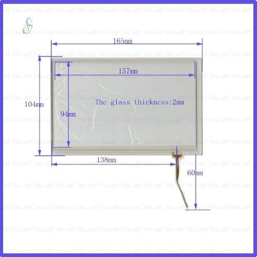 ZhiYuSun 7inch 165mm*104mm 4 line touch screen panel The cable width 2.5mm compatible TWK-162-7