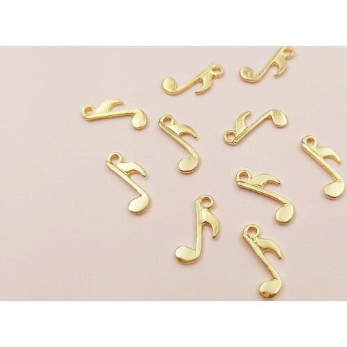 10 PCS 9x15mm Metal Alloy KC Gold Leaf Charms Pendant DIY Jewelry Accessories