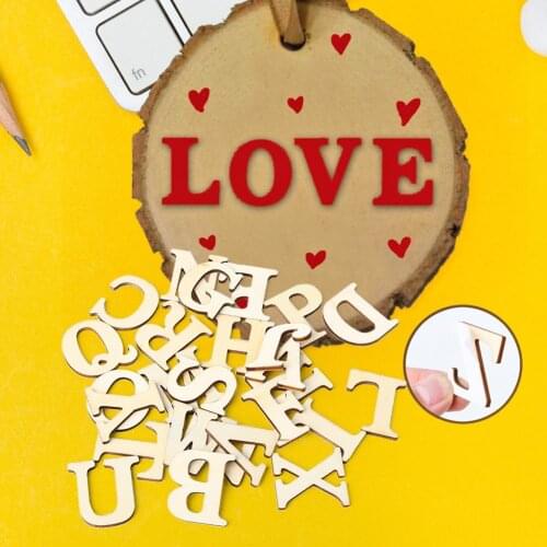 26 English Alphabet A-Z Letters Wood Number Wooden Household Arts Crafts Letter Home Decoration Photography Props