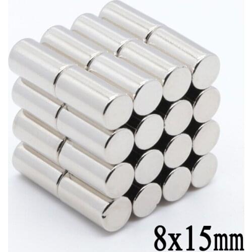 50pcs 8x15 mm N35 Super Strong Round Neodymium Magnets Craft Rare Earth Powerful Magnet 8*15mm