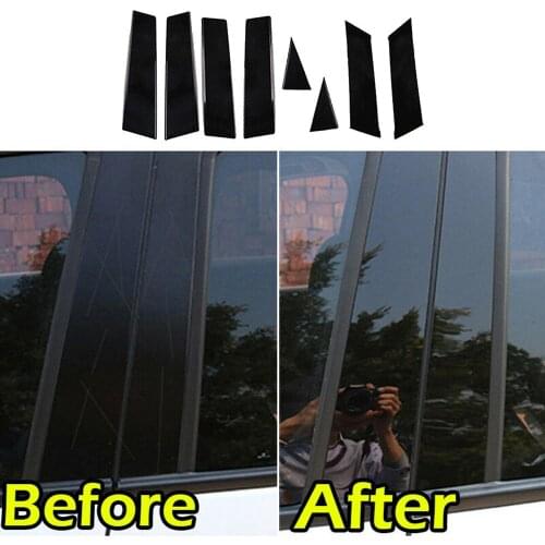 8PCS For Nissan Altima 2013-2018 Door Window Trim Cover Polished Pillar Posts Kit