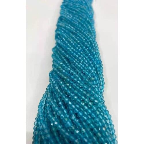 AAA natural Blue topa cutting faceted fine 2mm / 3mm / 4mm gem jewelry DIY fine 38cm length