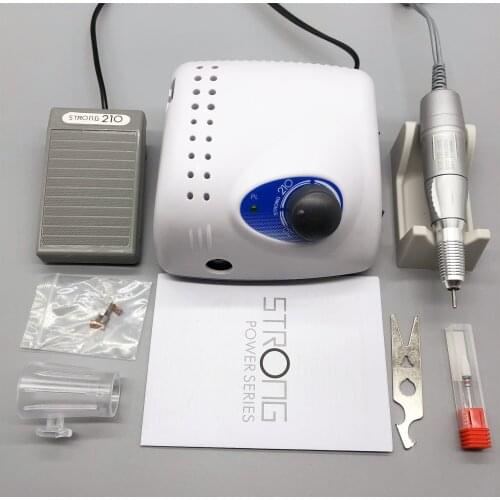 202035K new product STRONG 210 + STRONG silver 120II mobile phone 65W35000rpm nail drill manicure machine pedicure electric file