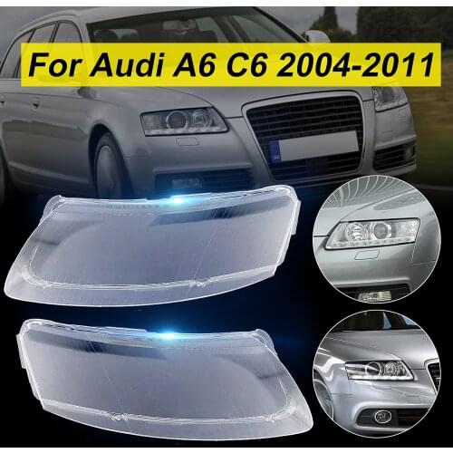 Car Headlamps For Audi A6 C5 1992 -2011 Glass Headlights Shell Cover Transparent Lampshade Lamp Shell Masks Lens
