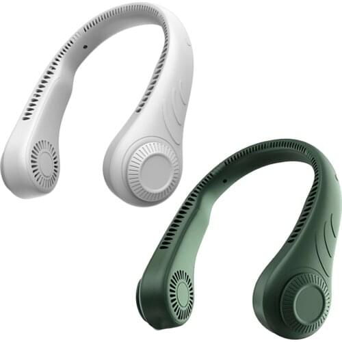 Mini Bladeless Fan Neck Fan 4000 MAh USB Rechargeable Mute Sports 3-speed Adjustable Portable Fans For Home Outdoor