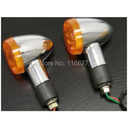 FREESHIPPPING CHROME AMBER BULLET TURN SIGNAL for Yamaha Royal Road V-Star V-Max XS XV-S Cruiser CAFE RACER CUSTOM