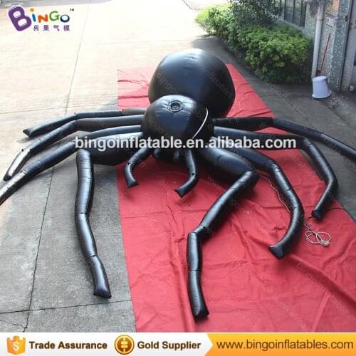 Free Shipping Halloween inflatables giant inflatable black spider 5 meters decoration for outdoor inflatable toys
