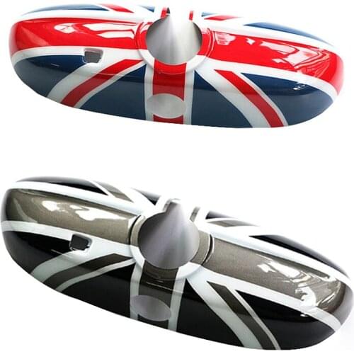 New car styling~For MINI Cooper F55 F56 F54 F60 Rearview Mirror Cover Shell High Configuration Antiglare Lens Union Jack Style
