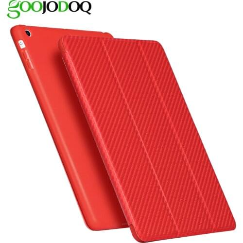 GOOJODOQ for iPad 9.7 2018 Case with Built-in Apple Pencil Holder - [SlimShell] Lightweight Soft TPU Back Protective Stand Cover