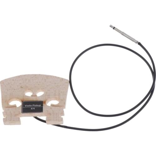 Wood Violin Bridge Piezo Pickup for 4/4 Size Electric Violin Replacement Parts
