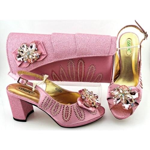 Doershow fashion Shoes and Bag Set for Women Summer African Style italian Shoes and Bag Set for party Custom products! SFG1-10