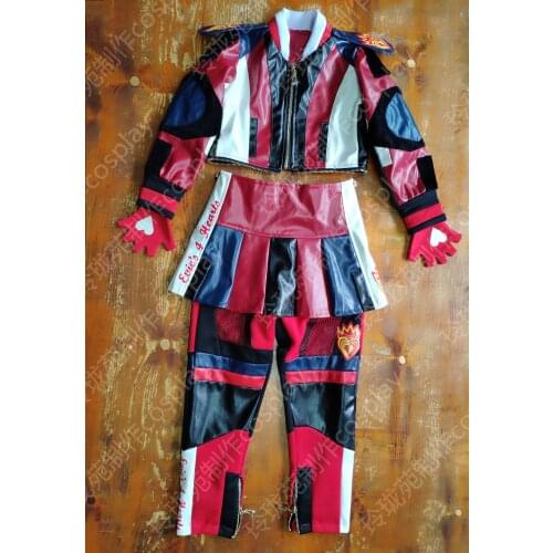 Evie Cosplay Costume Evie red jacket skirt dress outfit cosplay costume custom made