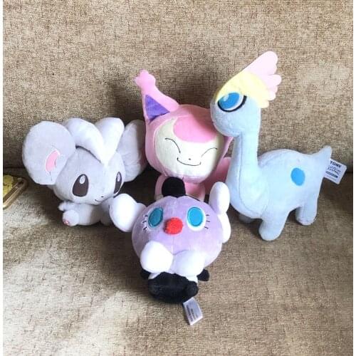 TAKARA TOMY Genuine Pokemon Minccino Gothita Skitty Amaura Cute Plush Action Figure Toys