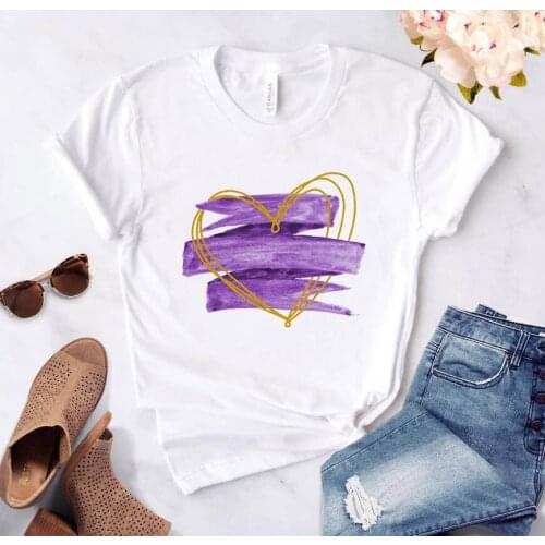 T Shirt Oversize Femme Love Retro Summer Streetwear Women T-shirt O-Neck Short Sleeve Simple Tee&Top PLUS SIZE XXXL