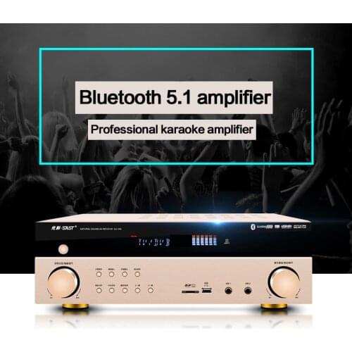 KYYSLB 750W 4-16ohm SU-180 Home High Power 5.1HIFI Bluetooth Amplifier Subwoofer Lossless Karaoke Home Theater Amplifier