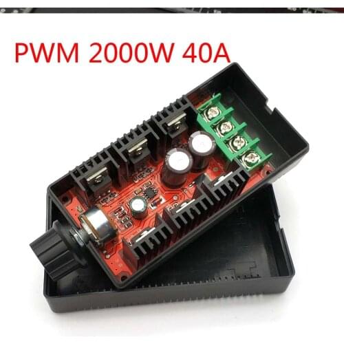 12V 24V 48V 2000W MAX 10-50V 40A PWM HHO DC Motor Speed Control RC Controller Manufacturer Direct Supply