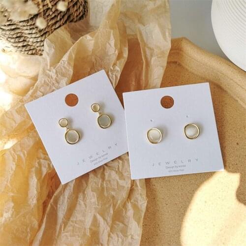 Korean Fashion Round Stud Earrings Gifts Jewelry Geometric Stud Earrings For Women Wedding Earrings Accessories