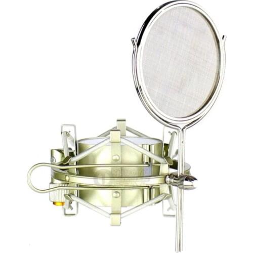 54-60mm Metal Shock Mount Microphone Spider Mic Stand Windscreen Pop Filter Shockproof For SHURE BETA27 KSM42 KSM32 KSM44A KSM44