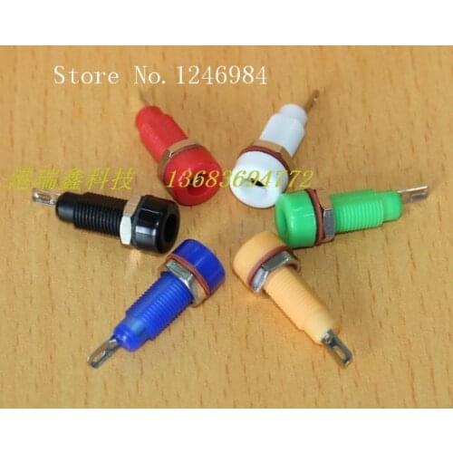 [SA]4MM banana jack power connector jack yellow- blue- red and black terminals M8 Taiwan SCI R1-22--100PCS/LOT