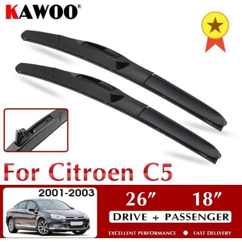 Wiper Front Car Wiper Blades For Citroen C5 2001-2003 Windshield Windscreen Front Window Accessories 26"+18" LHD RHD