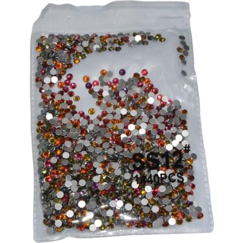 Red Flame Nail Rhinestones Non Hotfix Flatback Crystal Glass Rhinestones for Nails Art Decorations Stones 1.3mm-4.0mm