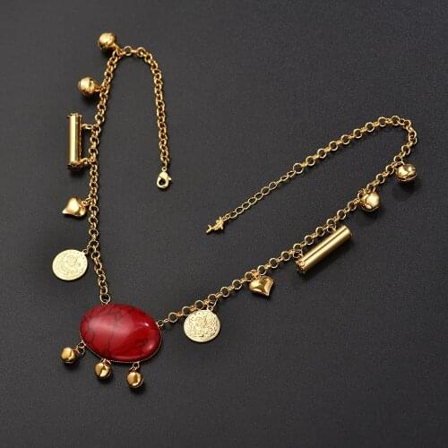 Turkish Lira Coin New Muslim Islam Allah Necklaces for Women/Girls Traditional Nation middle East Arab Jewelry Turkey Iraqi Gift