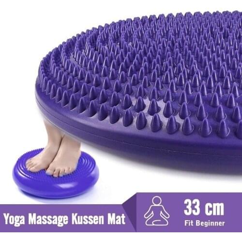 Pilates Yoga Massage Ball Pad Universal Sport Gym Wobble Stability Balance Disc Cushion Durable Inflatable Fitness Fitball 33 CM